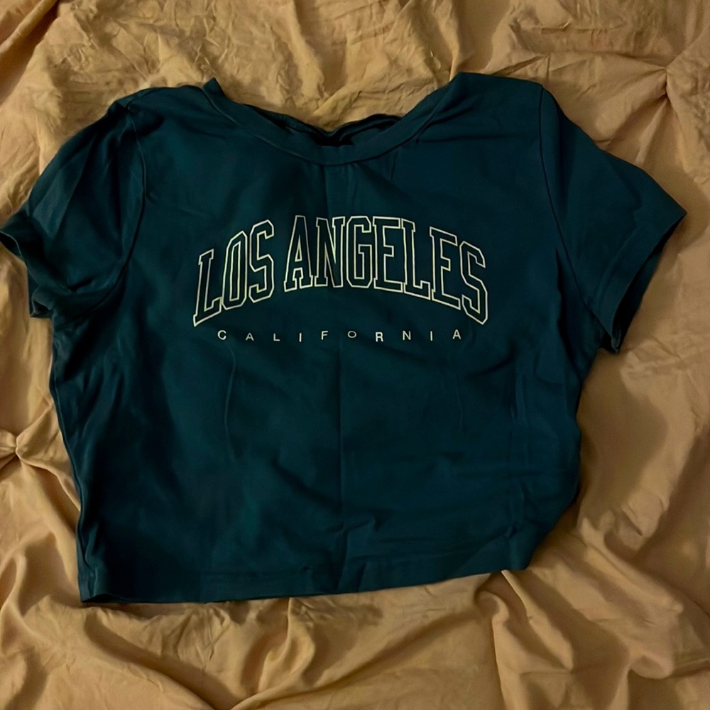 SHEIN Small Blue LA Crop Top